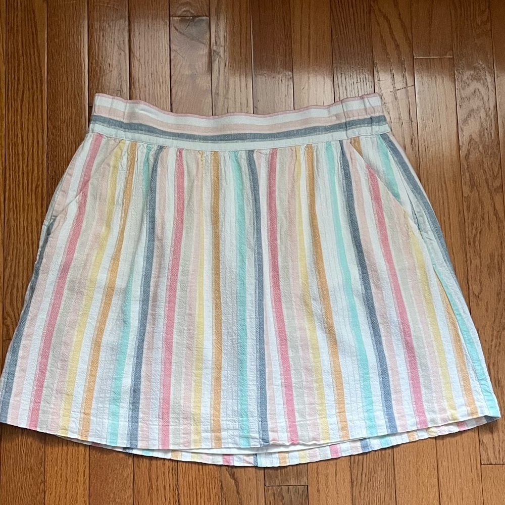 LOFT y2k pastel stripe skirt with pockets